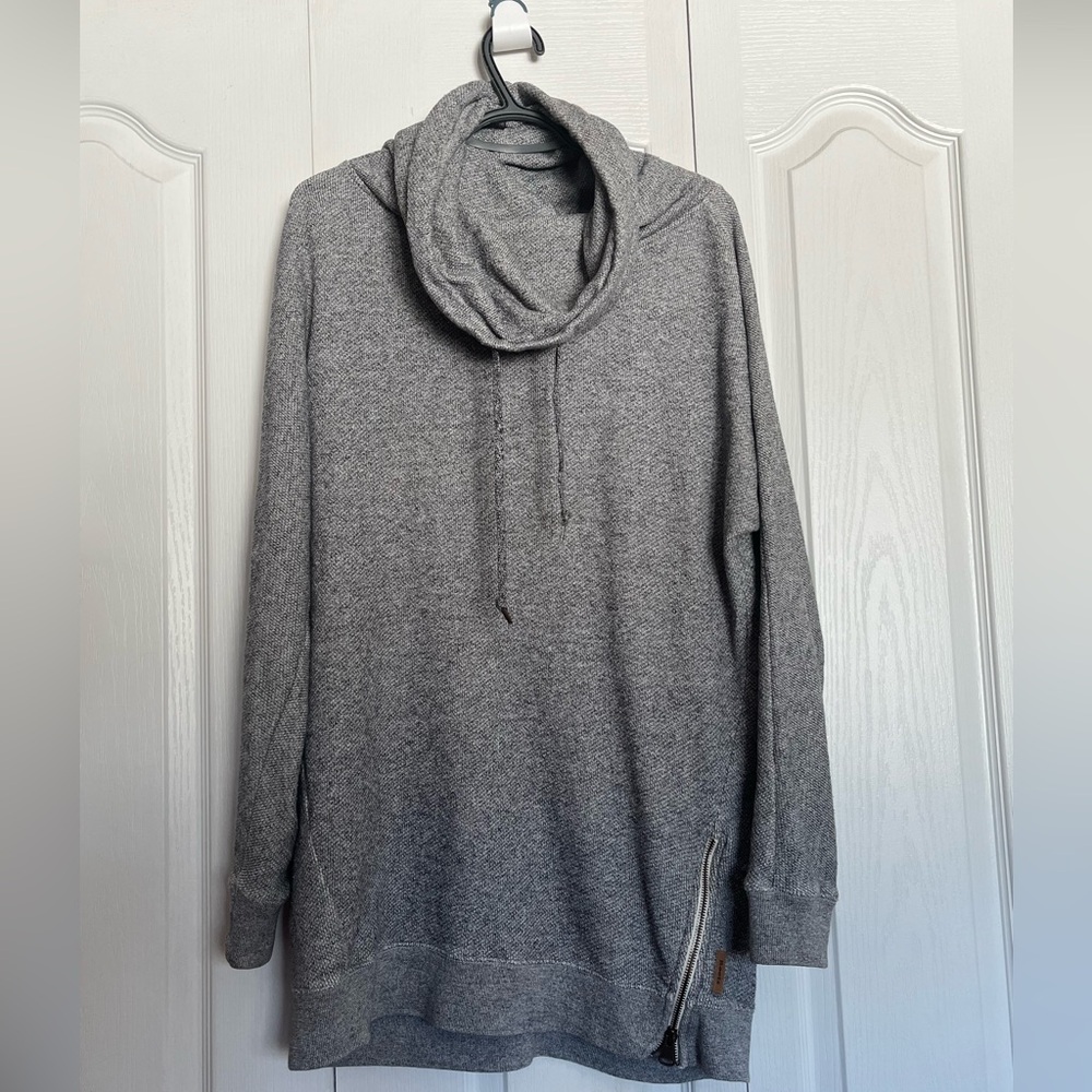 Roots medium long cowl neck long sweater.